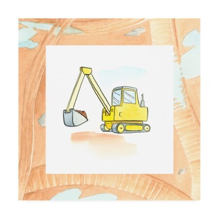 Trademark Fine Art Charles Swinford 'Charlies Backhoe Childrens Art' Canvas Art, 18x18 WAG16023-C1818GG